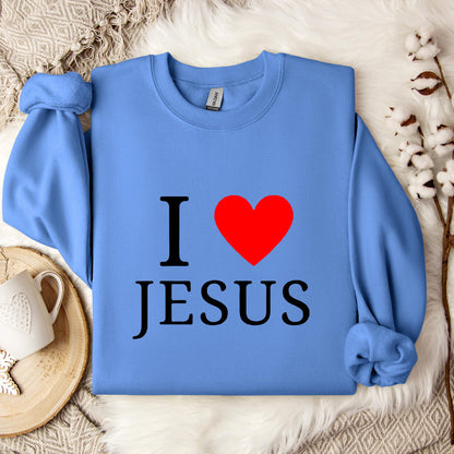 I Love Jesus Heart Sweatshirt