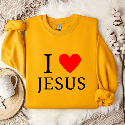 I Love Jesus Heart Sweatshirt