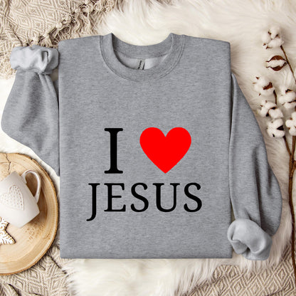 I Love Jesus Heart Sweatshirt