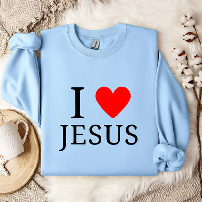 I Love Jesus Heart Sweatshirt