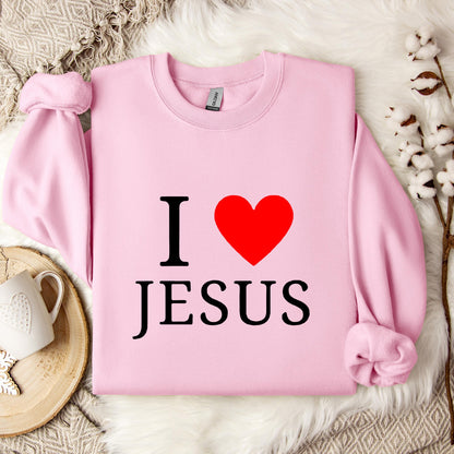 I Love Jesus Heart Sweatshirt