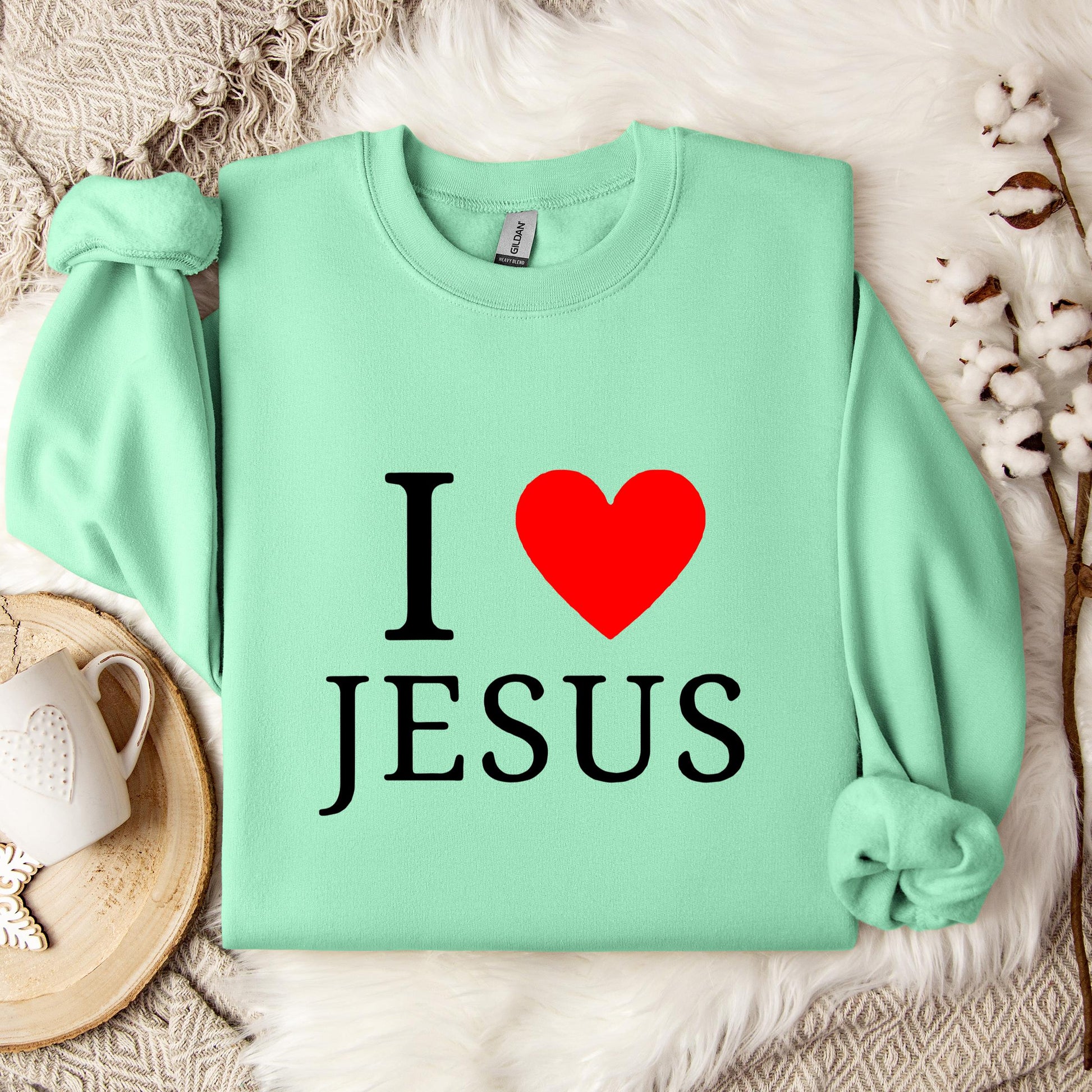 I Love Jesus Heart Sweatshirt