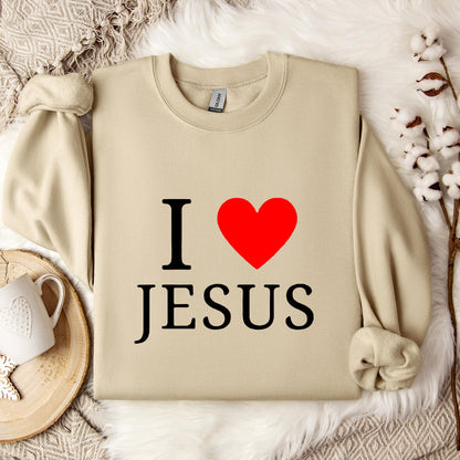 I Love Jesus Heart Sweatshirt