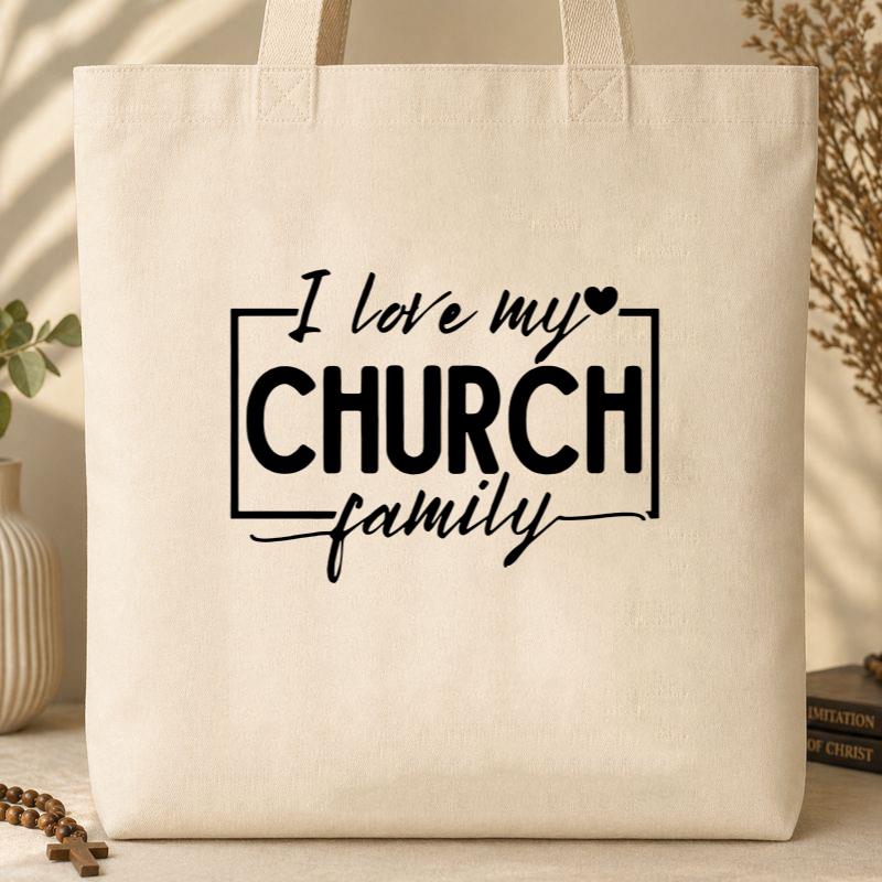 I Love My Family Tote Bag