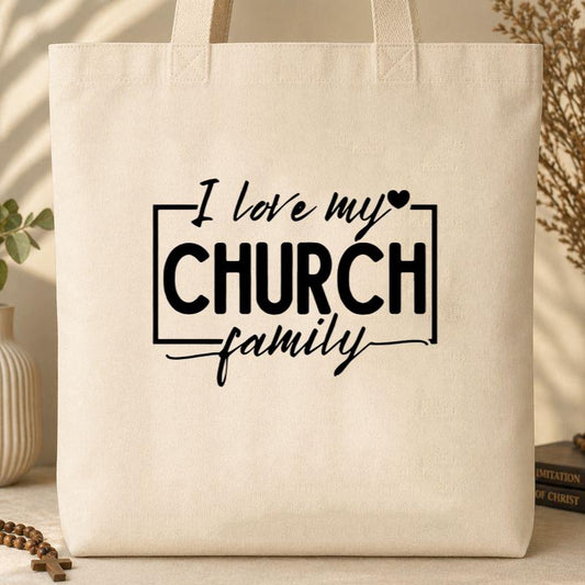 I Love My Family Tote Bag