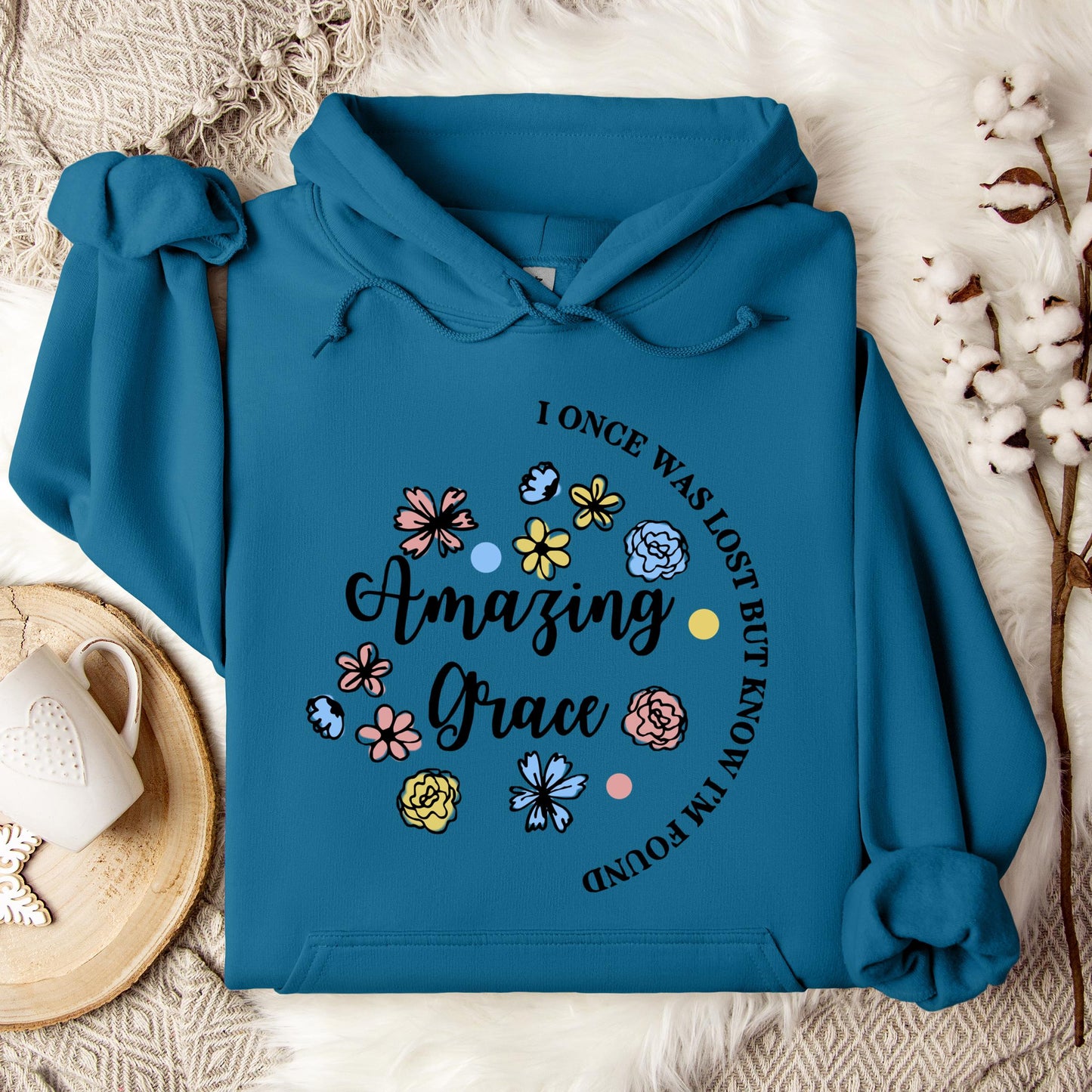 I Once Was Lost But Know I'm Found Amazing Grace 01 Hoodie