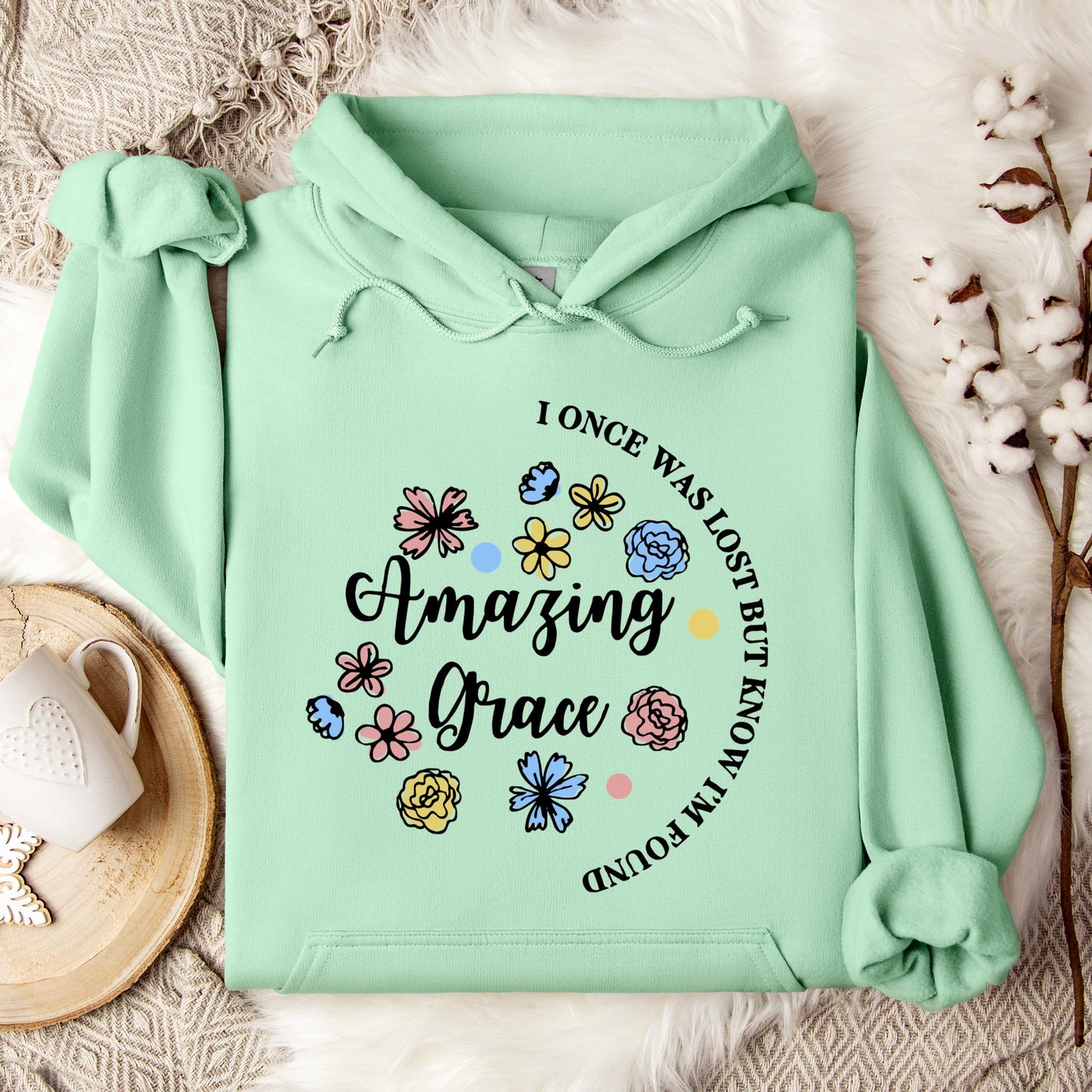 I Once Was Lost But Know I'm Found Amazing Grace 01 Hoodie