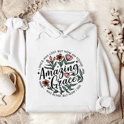 I Once Was Lost But Now Am Found Amazing Grace Hoodie