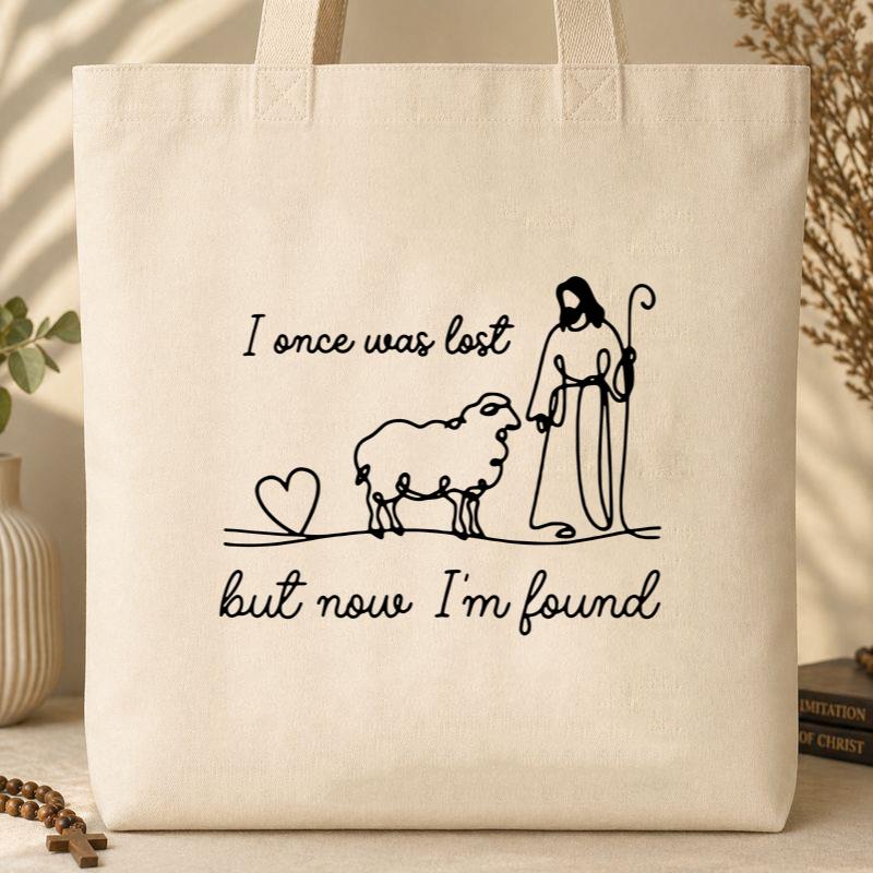 I Once Was Lost But Now I_m Found 01 Tote Bag
