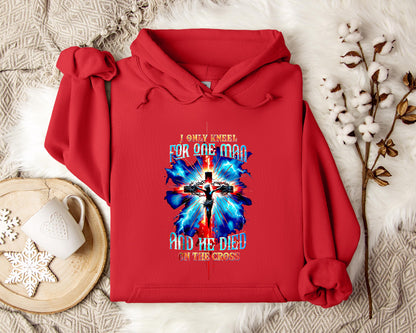 I Only Kneel For One Man And He Died On The Cross 3 Hoodie