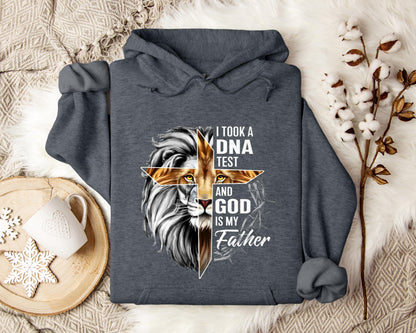 I Took A DNA Test And God Is My Father Lion Hoodie