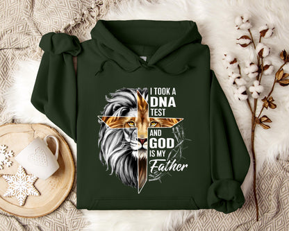 I Took A DNA Test And God Is My Father Lion Hoodie