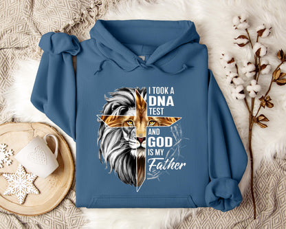 I Took A DNA Test And God Is My Father Lion Hoodie