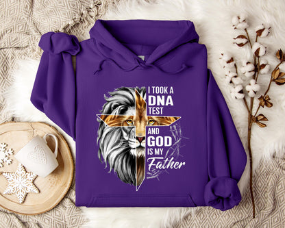 I Took A DNA Test And God Is My Father Lion Hoodie