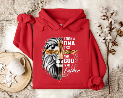 I Took A DNA Test And God Is My Father Lion Hoodie