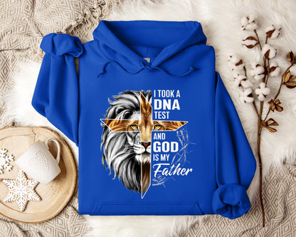 I Took A DNA Test And God Is My Father Lion Hoodie