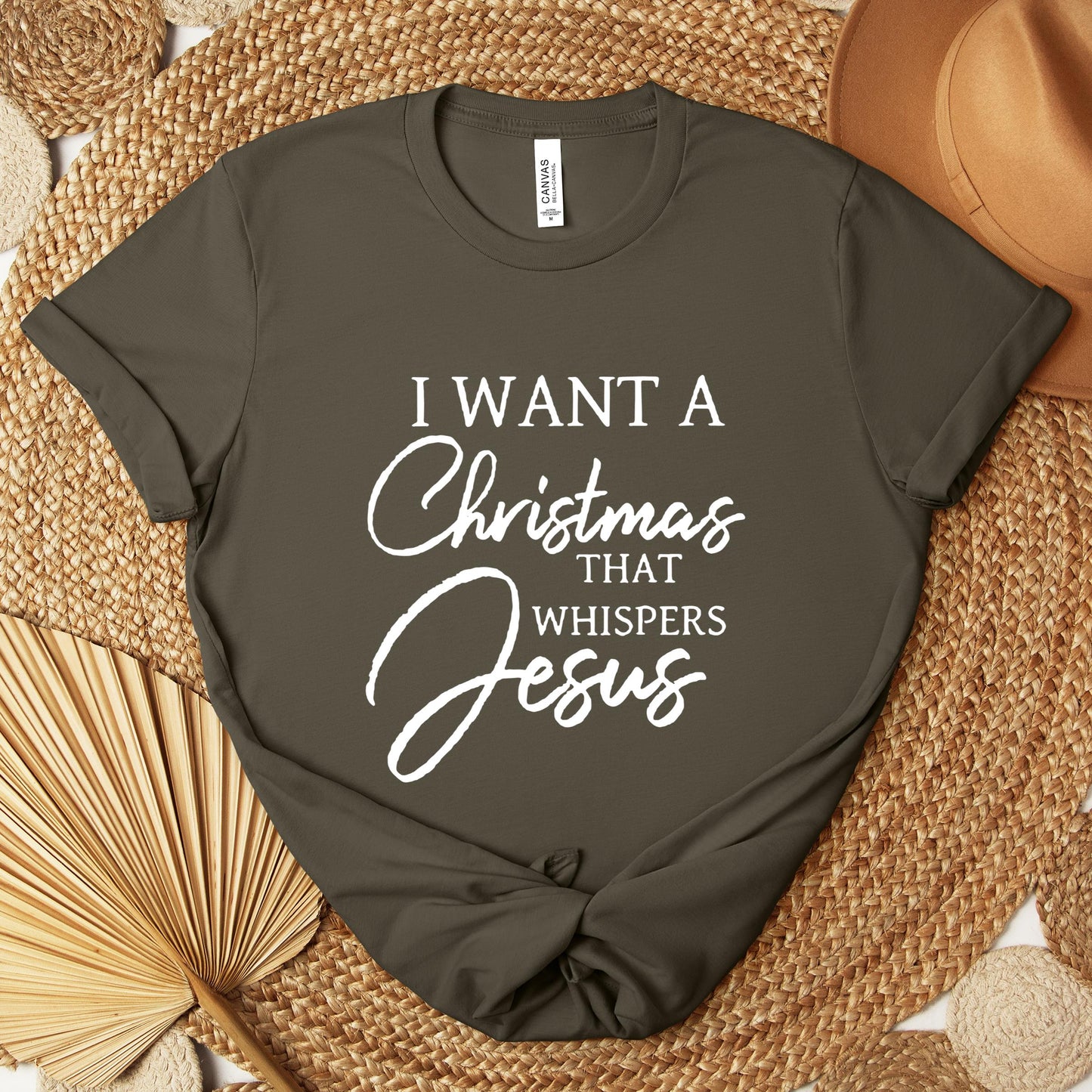 I Want A Christmas That Whispers Jesus Premium T-shirt