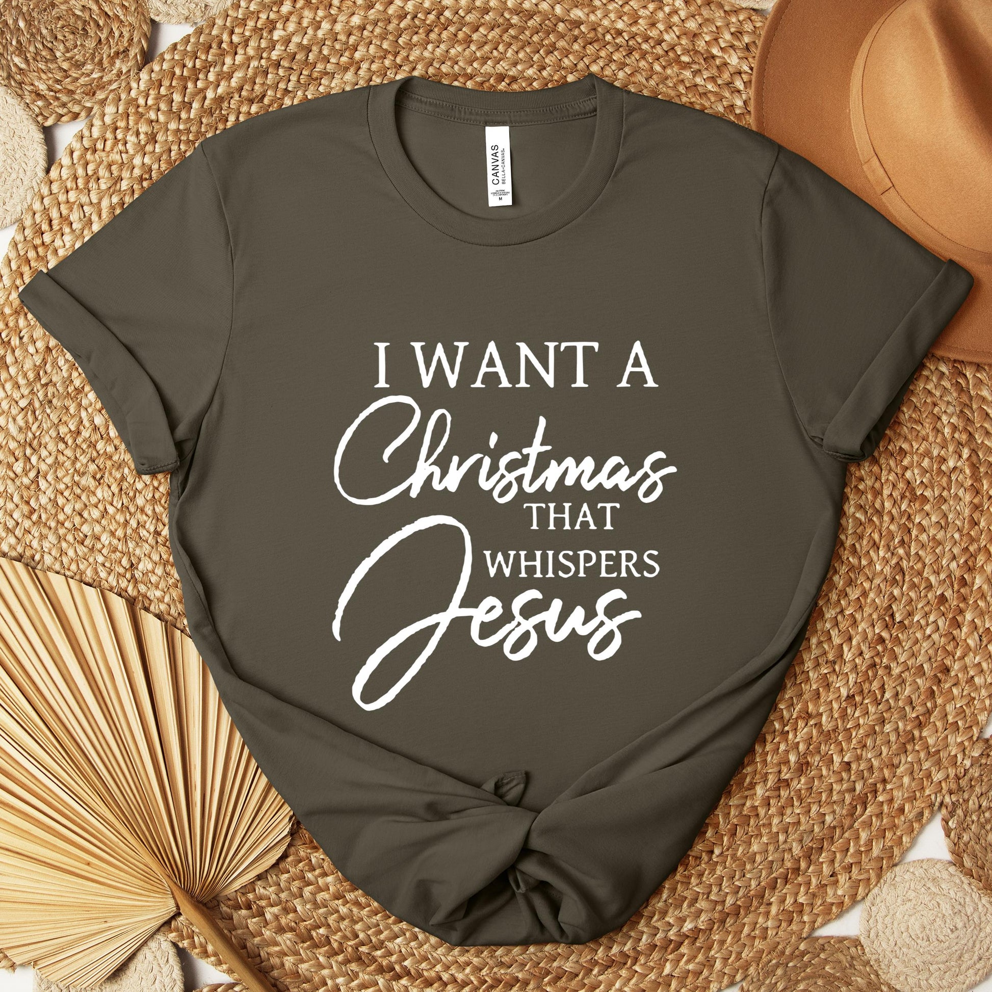 I Want A Christmas That Whispers Jesus Premium T-shirt