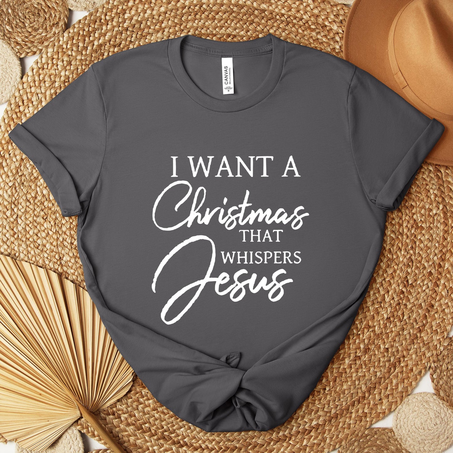I Want A Christmas That Whispers Jesus Premium T-shirt