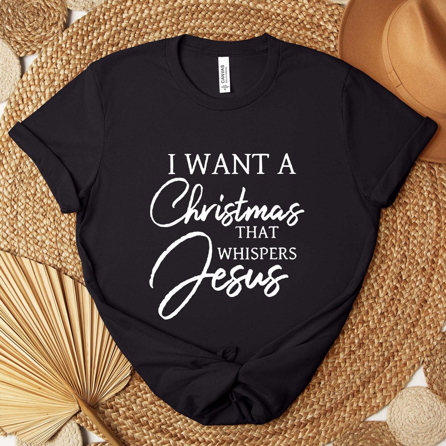 I Want A Christmas That Whispers Jesus Premium T-shirt