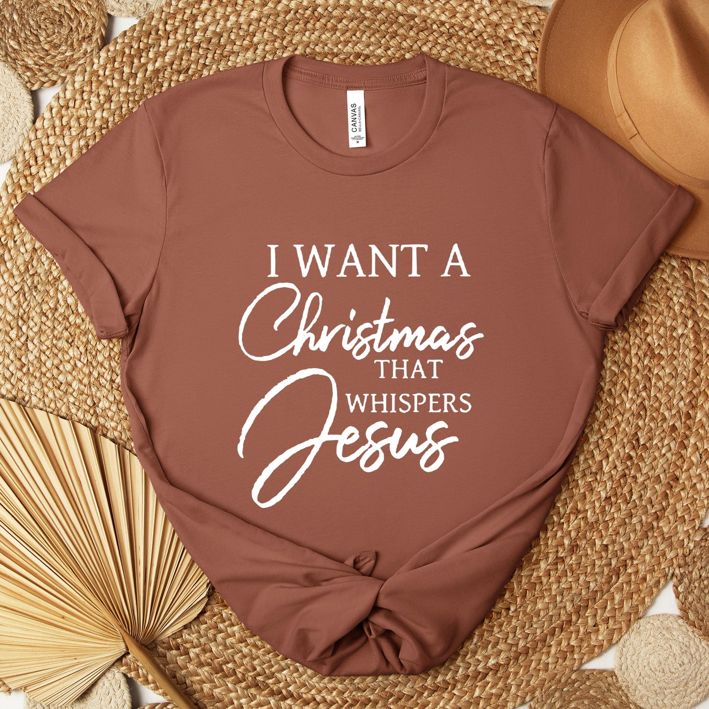 I Want A Christmas That Whispers Jesus Premium T-shirt