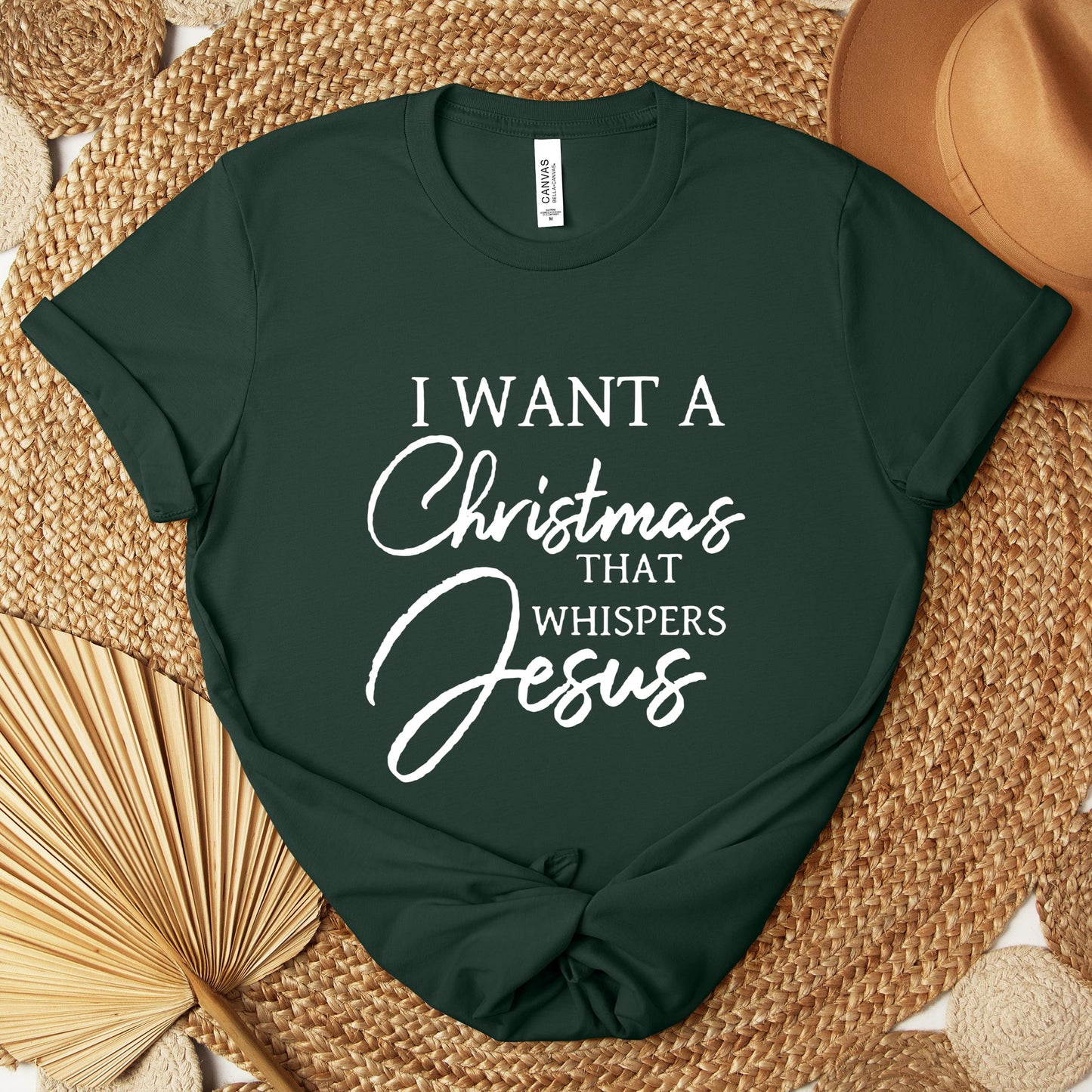 I Want A Christmas That Whispers Jesus Premium T-shirt