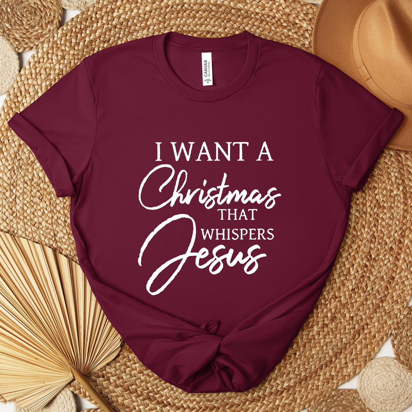 I Want A Christmas That Whispers Jesus Premium T-shirt