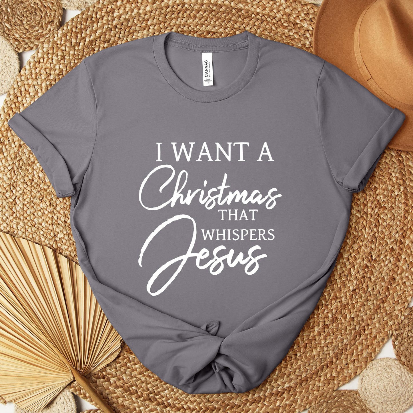 I Want A Christmas That Whispers Jesus Premium T-shirt