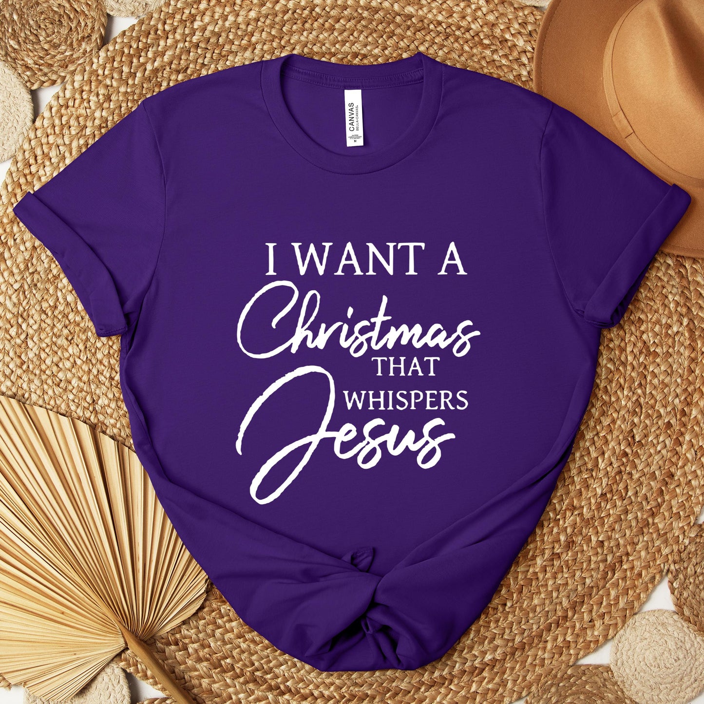 I Want A Christmas That Whispers Jesus Premium T-shirt