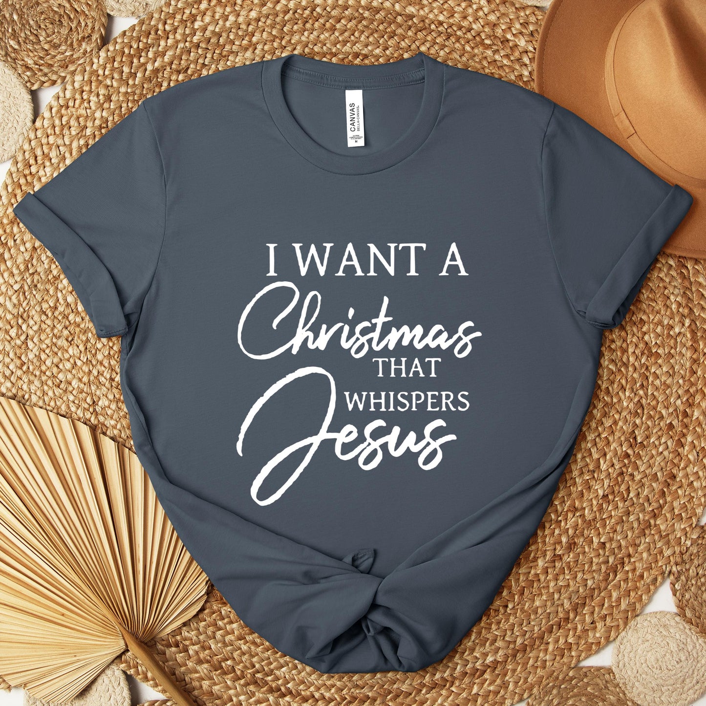 I Want A Christmas That Whispers Jesus Premium T-shirt