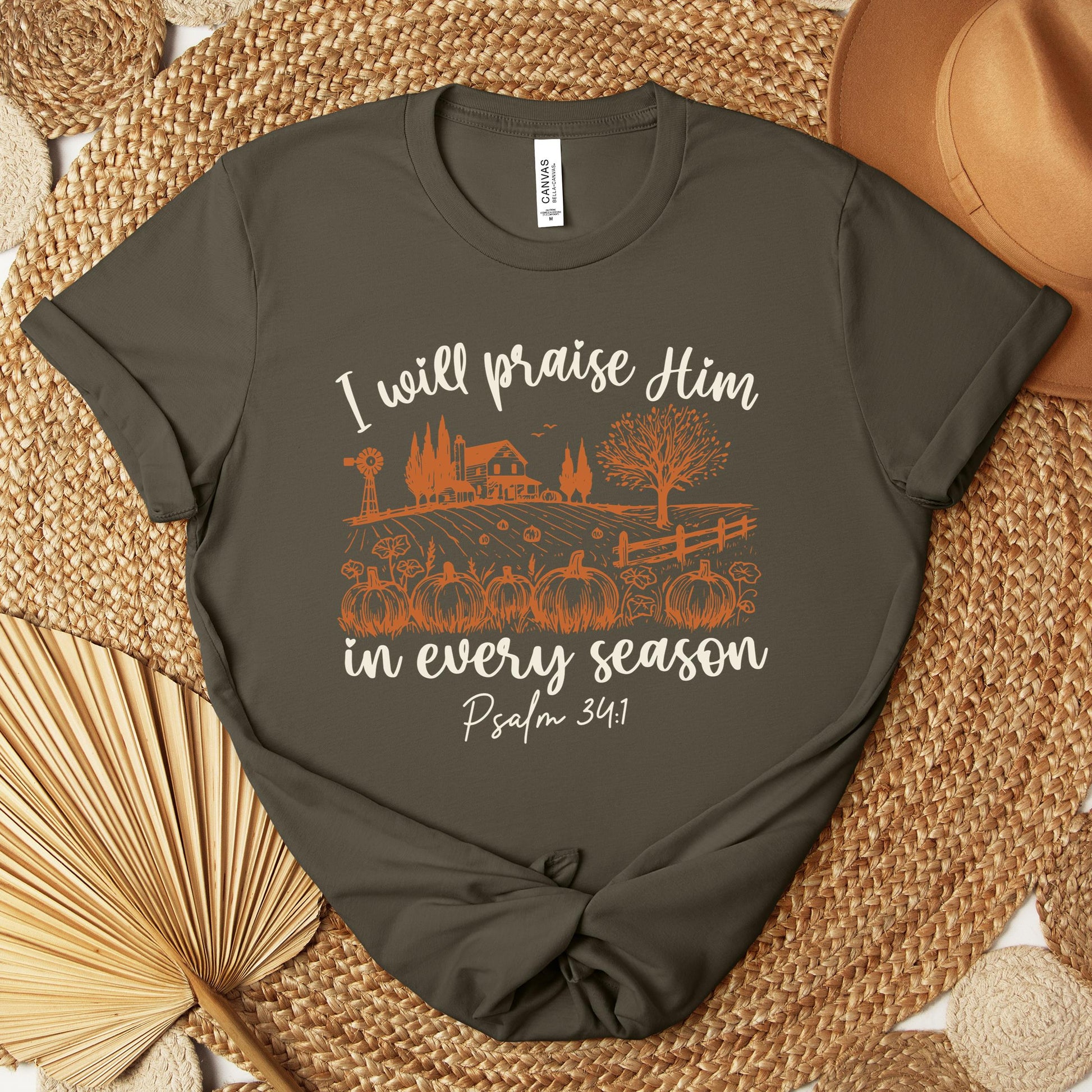 I Will Praise Him In Every Season Psalm 34.1 Premium T-shirt
