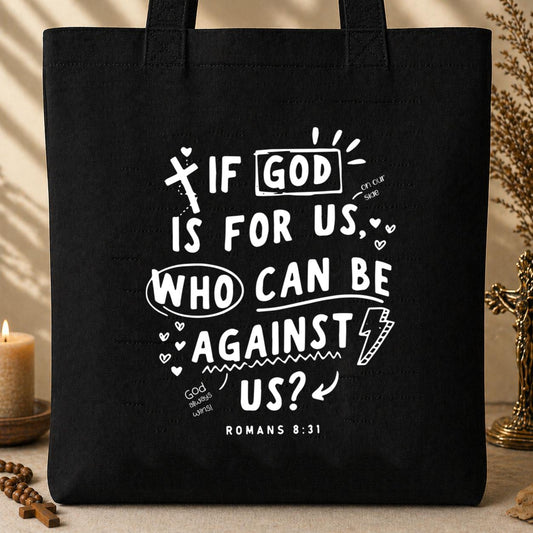 If God Is For Us Who Can Be Against Us Romans 8.31 Tote Bag