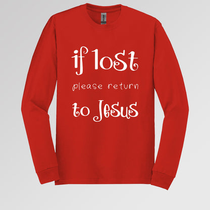 If Lost Please Return To Jesus