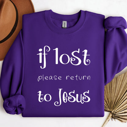 If Lost Please Return To Jesus