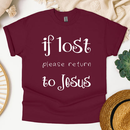 If Lost Please Return To Jesus