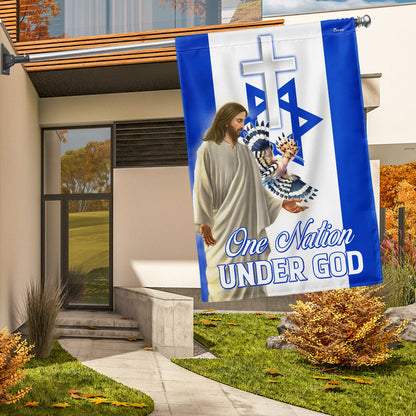 One Nation Under God Israel Jesus Christ Hoopoes Bird Flag