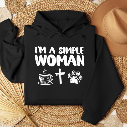 Im A Simple Woman Coffee Cross Dog Cat