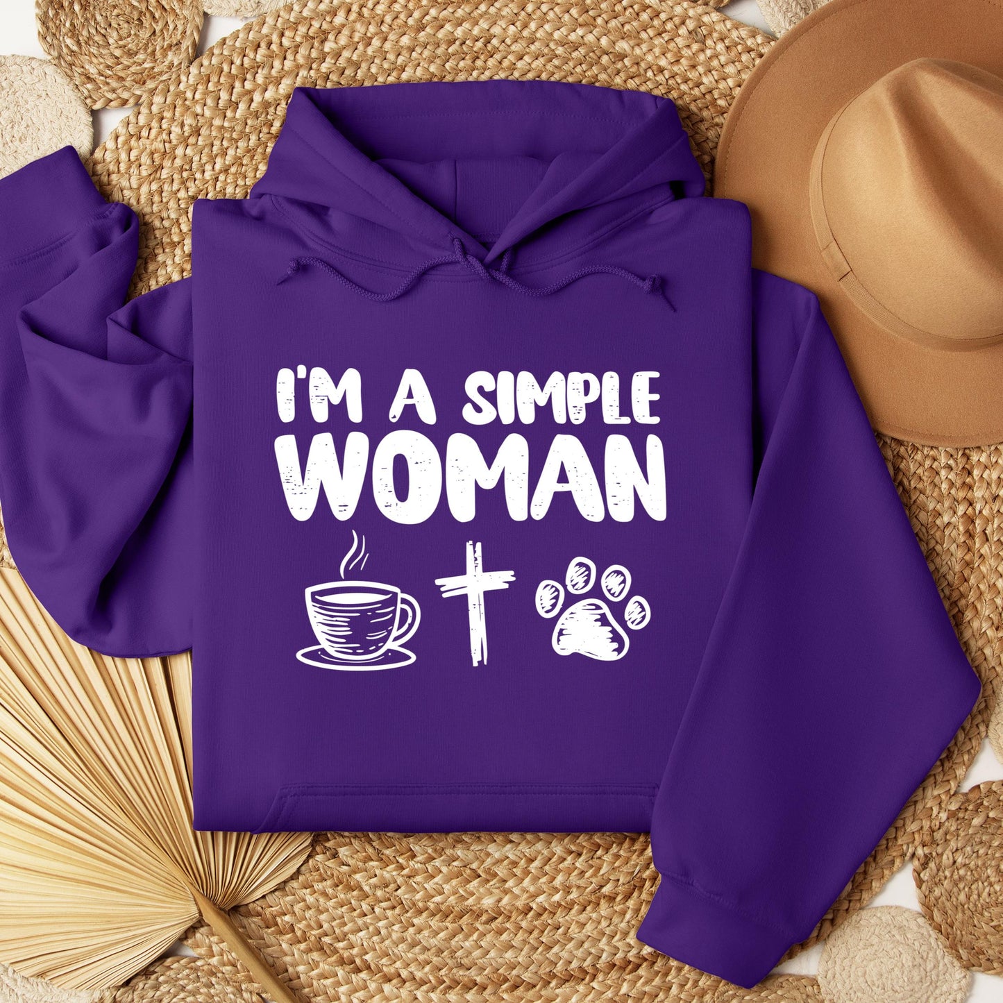 Im A Simple Woman Coffee Cross Dog Cat