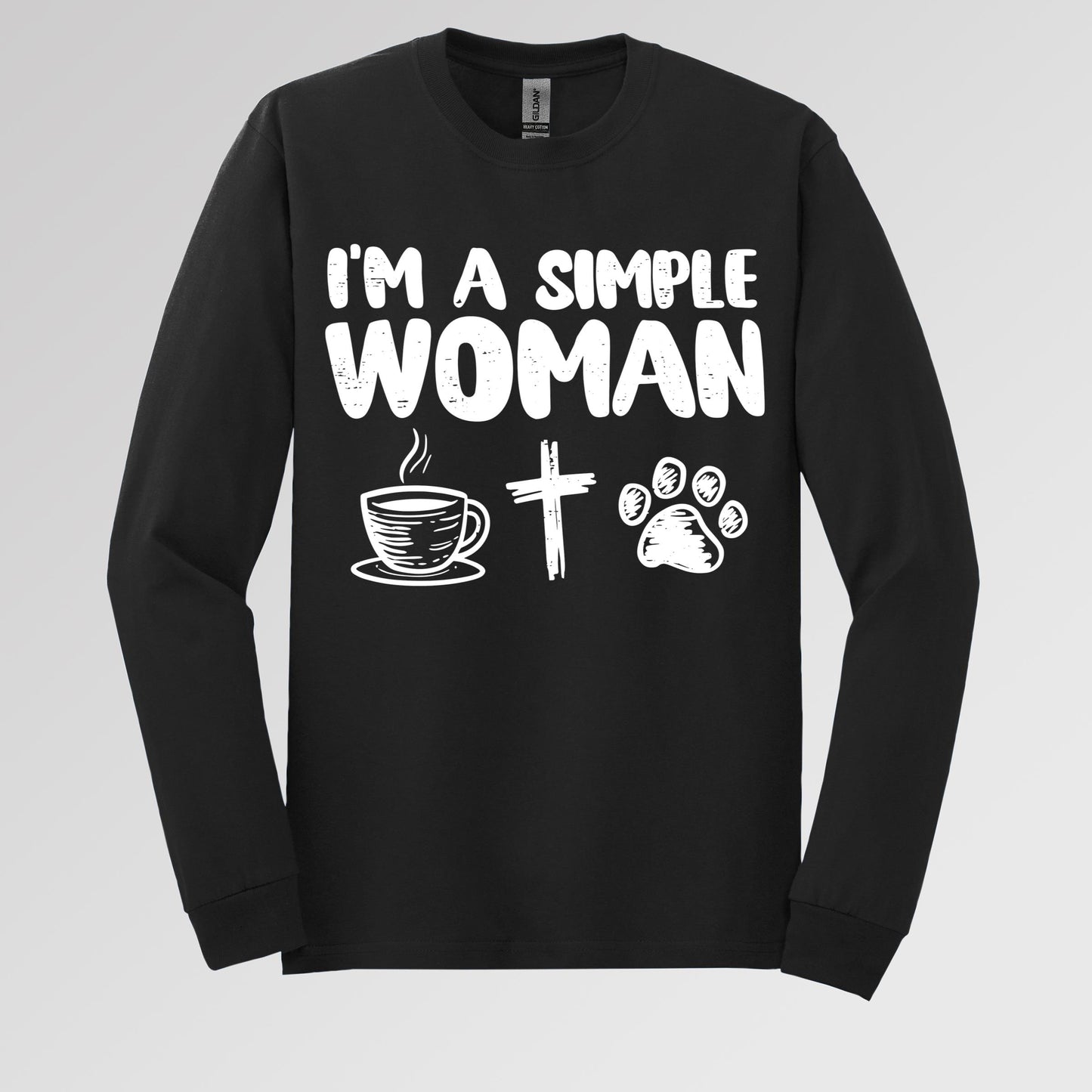 Im A Simple Woman Coffee Cross Dog Cat