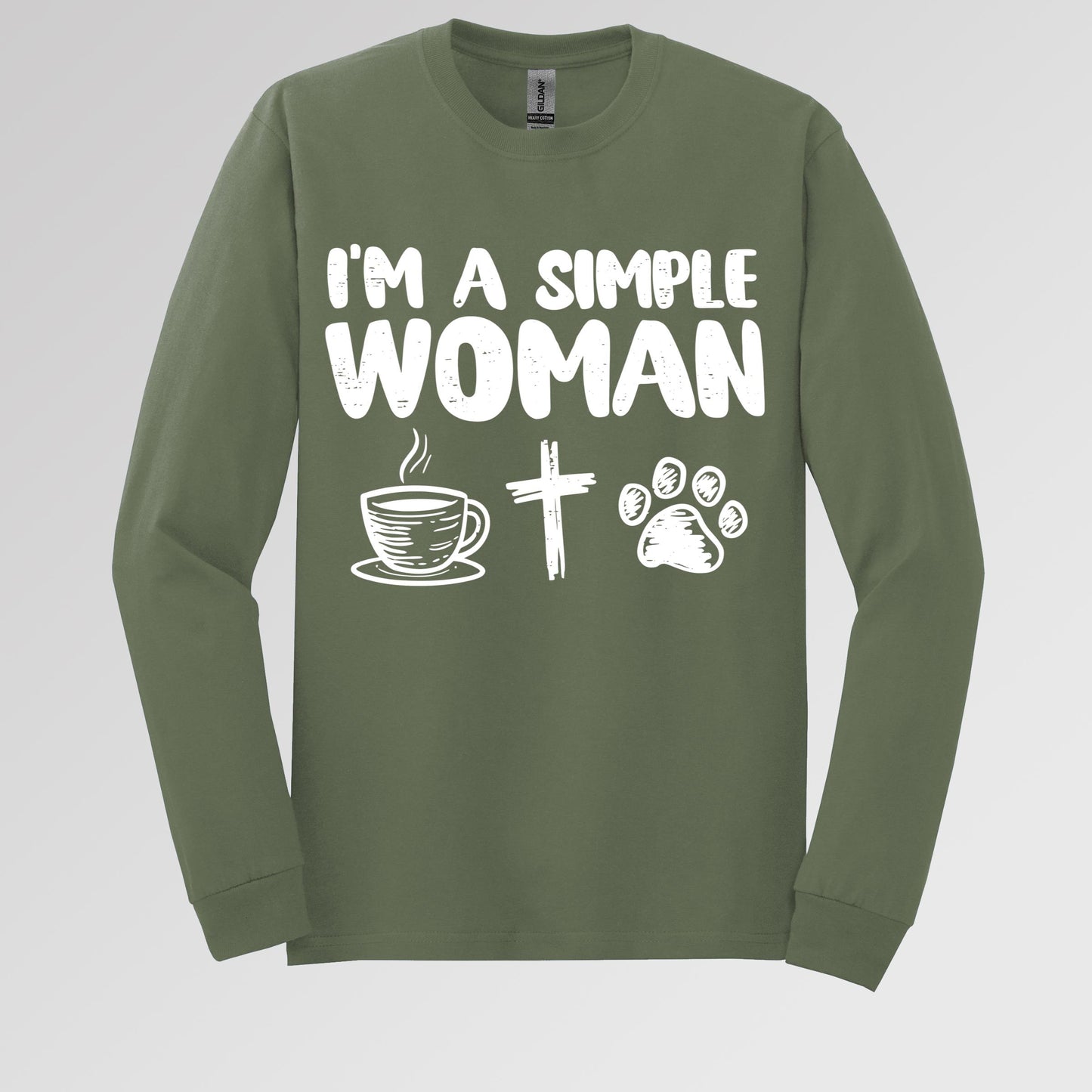 Im A Simple Woman Coffee Cross Dog Cat