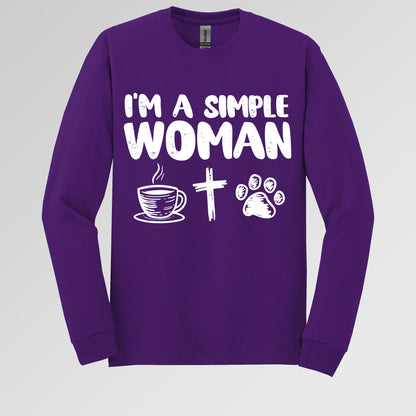 Im A Simple Woman Coffee Cross Dog Cat