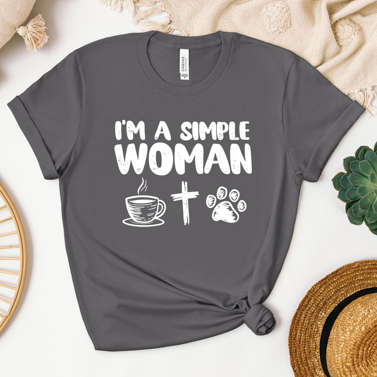 Im A Simple Woman Coffee Cross Dog Cat