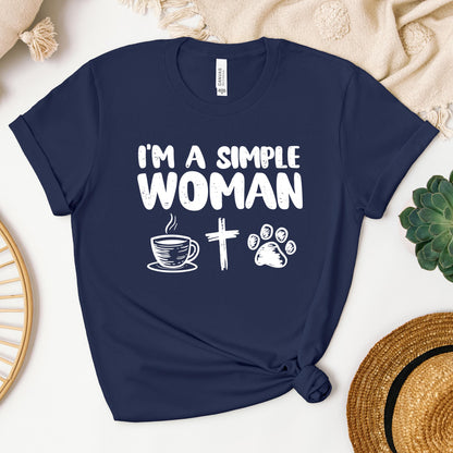 Im A Simple Woman Coffee Cross Dog Cat