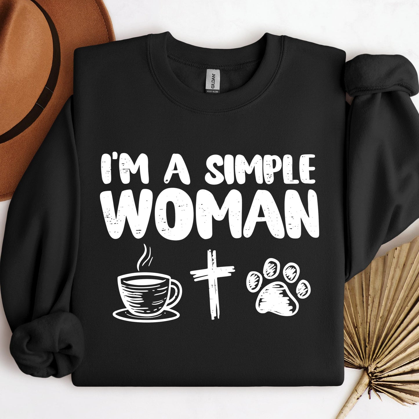 Im A Simple Woman Coffee Cross Dog Cat