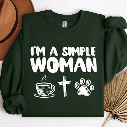 Im A Simple Woman Coffee Cross Dog Cat