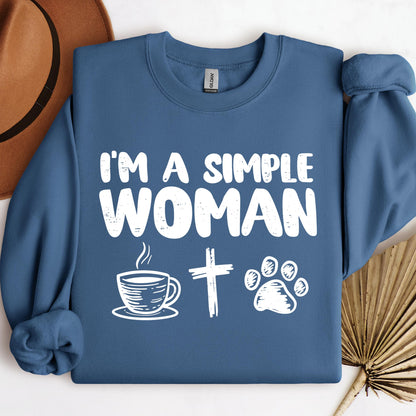 Im A Simple Woman Coffee Cross Dog Cat