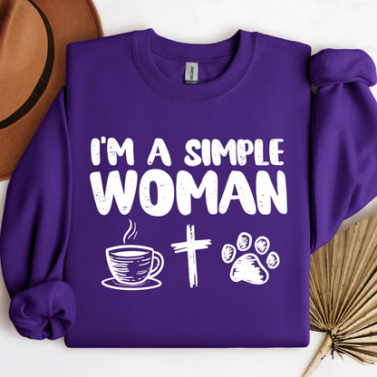 Im A Simple Woman Coffee Cross Dog Cat