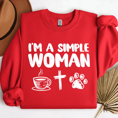 Im A Simple Woman Coffee Cross Dog Cat