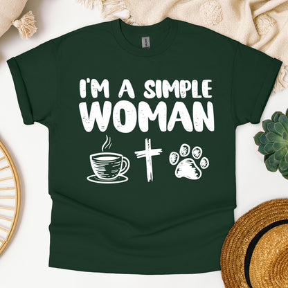 Im A Simple Woman Coffee Cross Dog Cat