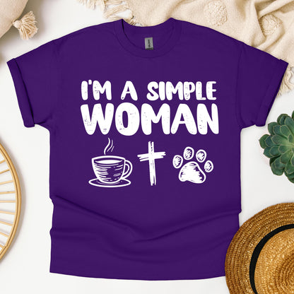 Im A Simple Woman Coffee Cross Dog Cat